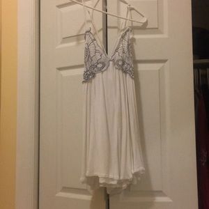 White Princess Polly flowy mini dress